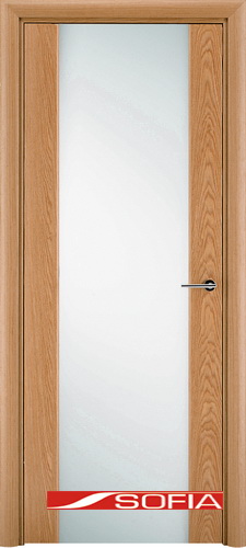 Межкомнатная шпонированная дверь SOFIA Светлый дуб (03) 03.01 700 со стеклом