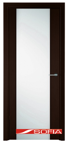 Межкомнатная шпонированная дверь SOFIA Венге шпон (06) 06.01 800 со стеклом