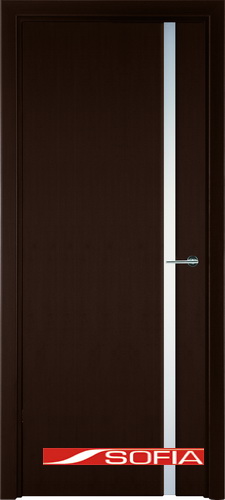 Межкомнатная шпонированная дверь SOFIA Венге шпон (06) 06.04 900 со стеклом