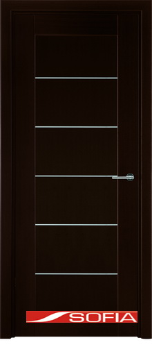 Межкомнатная шпонированная дверь SOFIA Венге шпон (06) 06.06 900 глухая