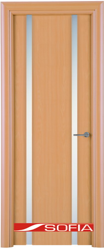 Межкомнатная шпонированная дверь SOFIA Бук (07) 07.02 900 со стеклом