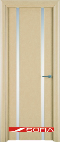 Межкомнатная шпонированная дверь SOFIA Слоновая кость (08) 08.02 900 со стеклом