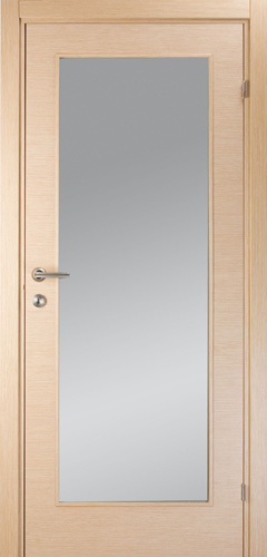 Межкомнатная шпонированная дверь Mario Rioli Linea Беленый дуб 101 836 мм со стеклом