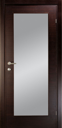 Межкомнатная шпонированная дверь Mario Rioli Linea Венге 101 736 мм со стеклом