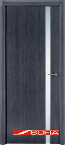 Межкомнатная шпонированная дверь SOFIA Седой дуб (14) 14.04 700 со стеклом