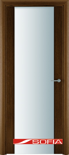Межкомнатная шпонированная дверь SOFIA Каштан (16) 16.01 900 со стеклом