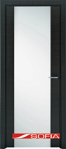 Межкомнатная шпонированная дверь SOFIA Серый клен (18) 18.01 600 со стеклом
