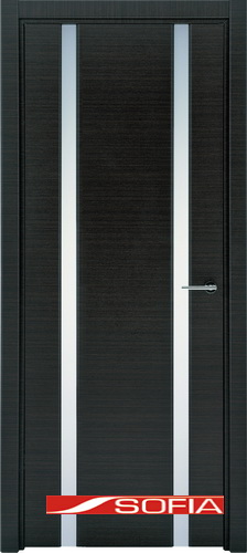 Межкомнатная шпонированная дверь SOFIA Серый клен (18) 18.02 700 со стеклом