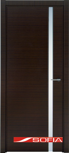 Межкомнатная шпонированная дверь SOFIA Орех каналетто (19) 19.04 900 со стеклом