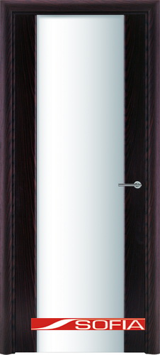 Межкомнатная шпонированная дверь SOFIA Палисандр (20) 20.01 600 со стеклом