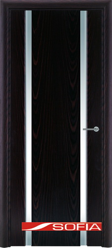 Межкомнатная шпонированная дверь SOFIA Палисандр (20) 20.02 600 со стеклом