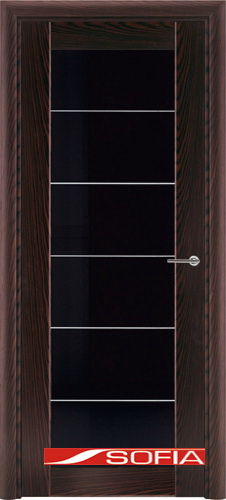 Межкомнатная шпонированная дверь SOFIA Палисандр (20) 20.05 900 со стеклом