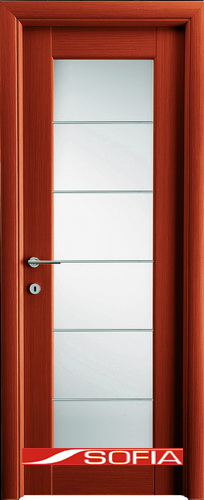 Межкомнатная шпонированная дверь SOFIA Вишня (21) 21.05 700 со стеклом