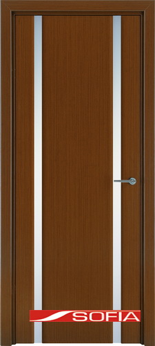 Межкомнатная шпонированная дверь SOFIA Темный дуб (24) 24.02 800 со стеклом