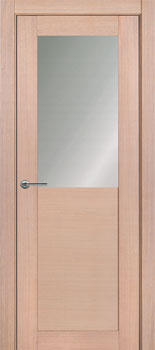 Межкомнатная шпонированная дверь Волховец Дуб беленый 4012 600 со стеклом