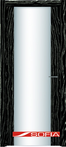 Межкомнатная шпонированная дверь SOFIA Макассар (53) 53.01 600 со стеклом