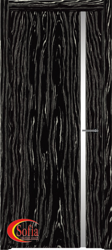 Межкомнатная шпонированная дверь SOFIA Макассар (53) 53.04 900 со стеклом