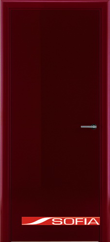 Межкомнатная шпонированная дверь SOFIA Красный лак (77) 77.07 600 глухая