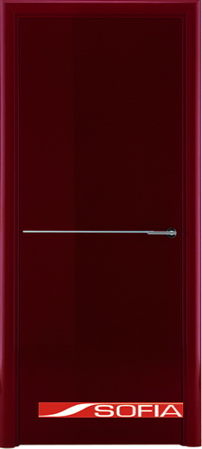 Межкомнатная шпонированная дверь SOFIA Красный лак (77) 77.08 800 глухая