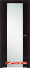Межкомнатная шпонированная дверь SOFIA Венге ламинат (05) 05.01 600 со стеклом