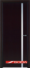Межкомнатная шпонированная дверь SOFIA Венге ламинат (05) 05.04 600 со стеклом